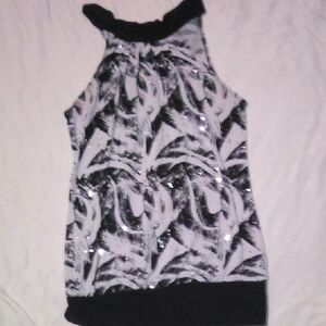 Rue21 Black and White Abstract Women's Blouse